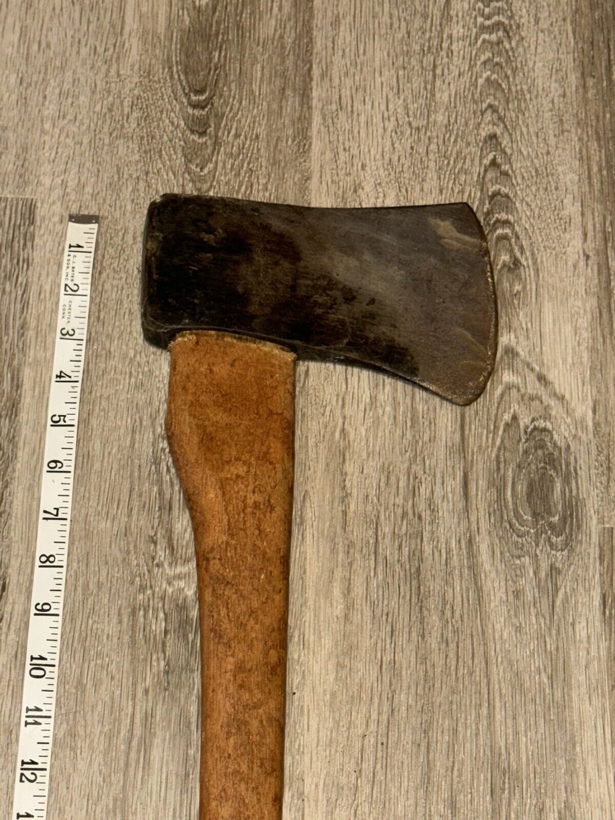 Vintage Axe 37 inches Hickory Wood Handle Chopping Splitting Limping Ax