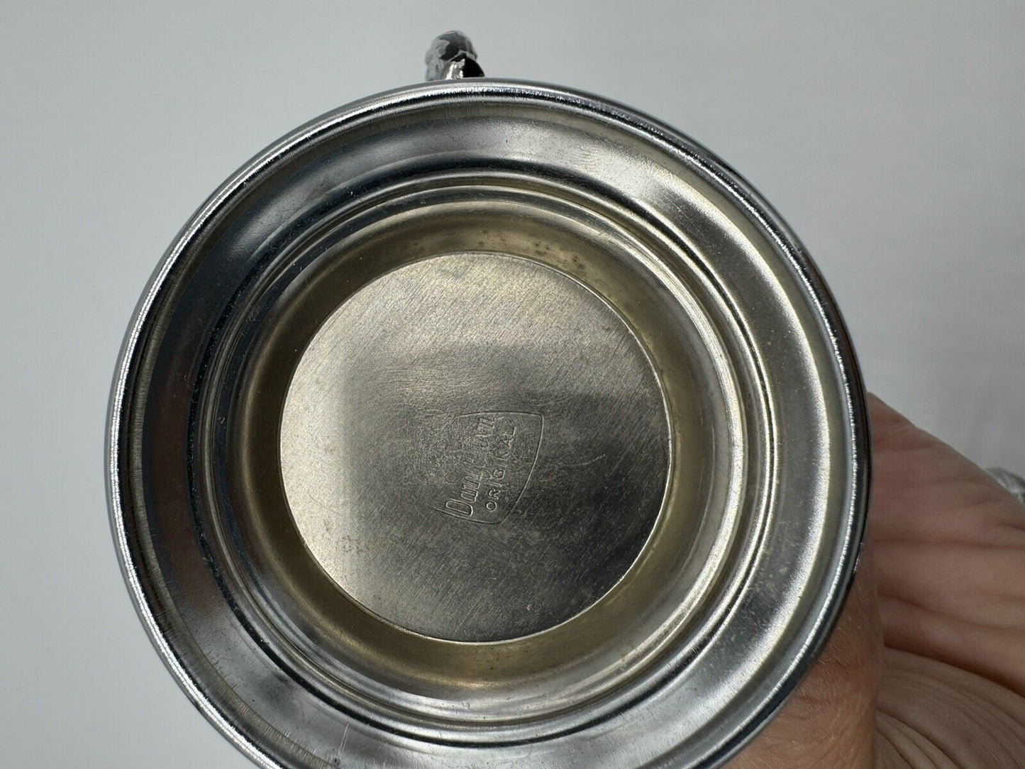 Vtg Danny Wilson Original Chrome Teapot, Creamer, Covered Sugar & Serving Tray