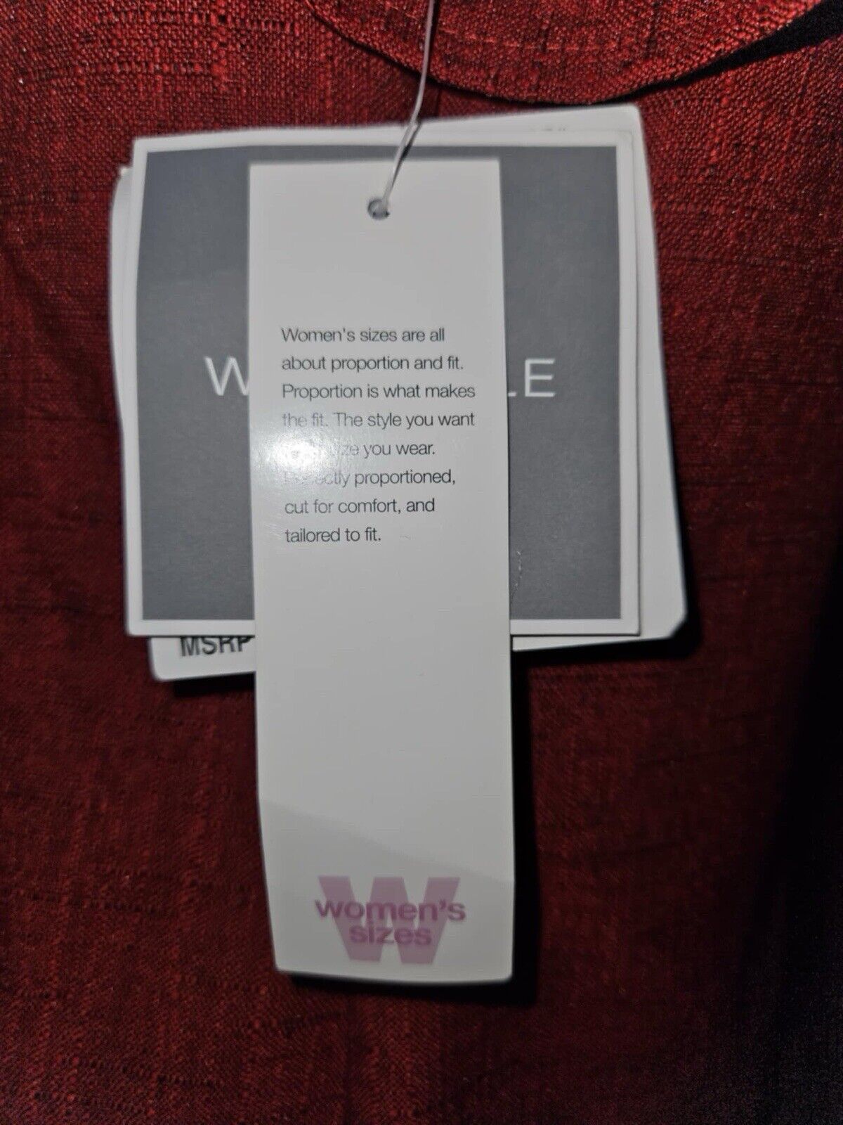 NEW Sag Harbor Women Floral Burgundy Button Up Shirt Sz 14W