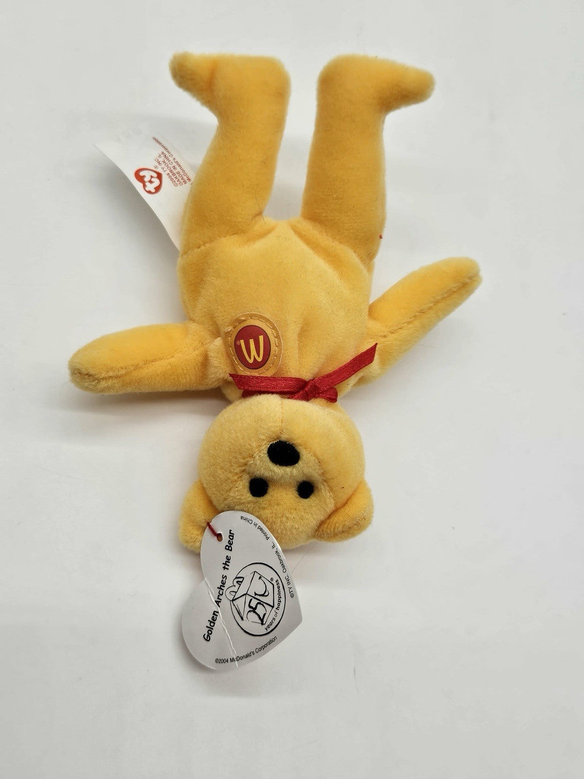 Ty Beanie Baby Golden Arches the Bear Yellow Stuffed Animal Plush Kids Toys