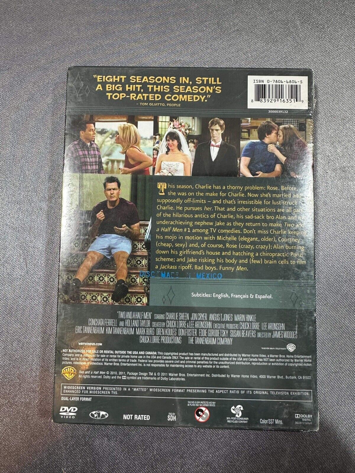 Two and a half Men. The Complete Eighth Season. 2 DVD set. Unopened.
