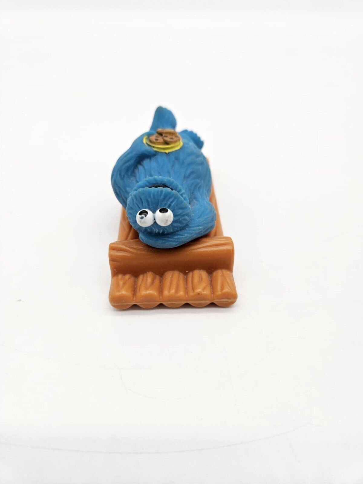 Sesame Street Cookie Monster On Raft Figure 3.5" PVC Figure Tyco 1997 Jim Henson