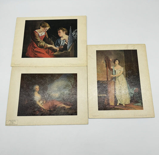 Lot of 3 Vintage Art Museum Color Print Collection - National Gallery of Art