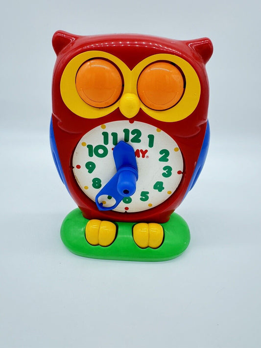 1990 Tomy Answer Clock Owl Analog Learning Homeschool Toy TESTED!