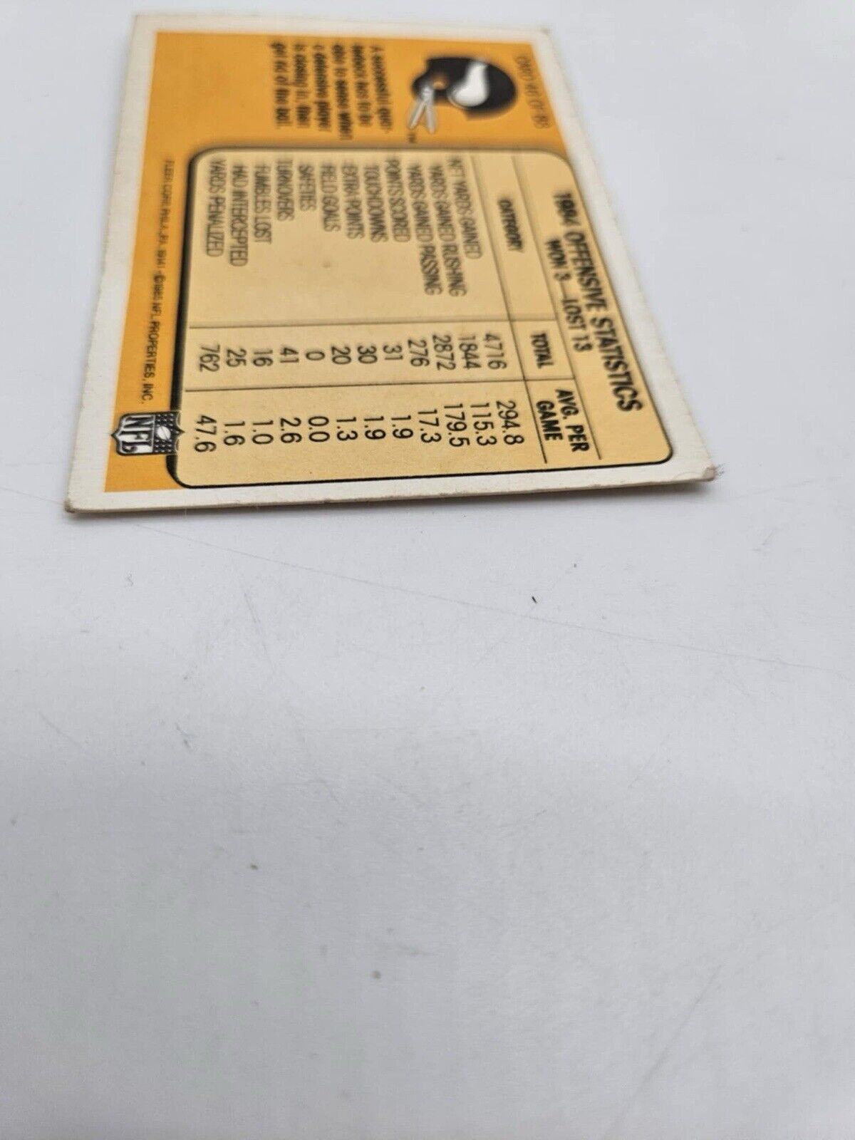 TOMMY KRAMER 1985 FLEER CARD #46 MINNESOTA VIKINGS