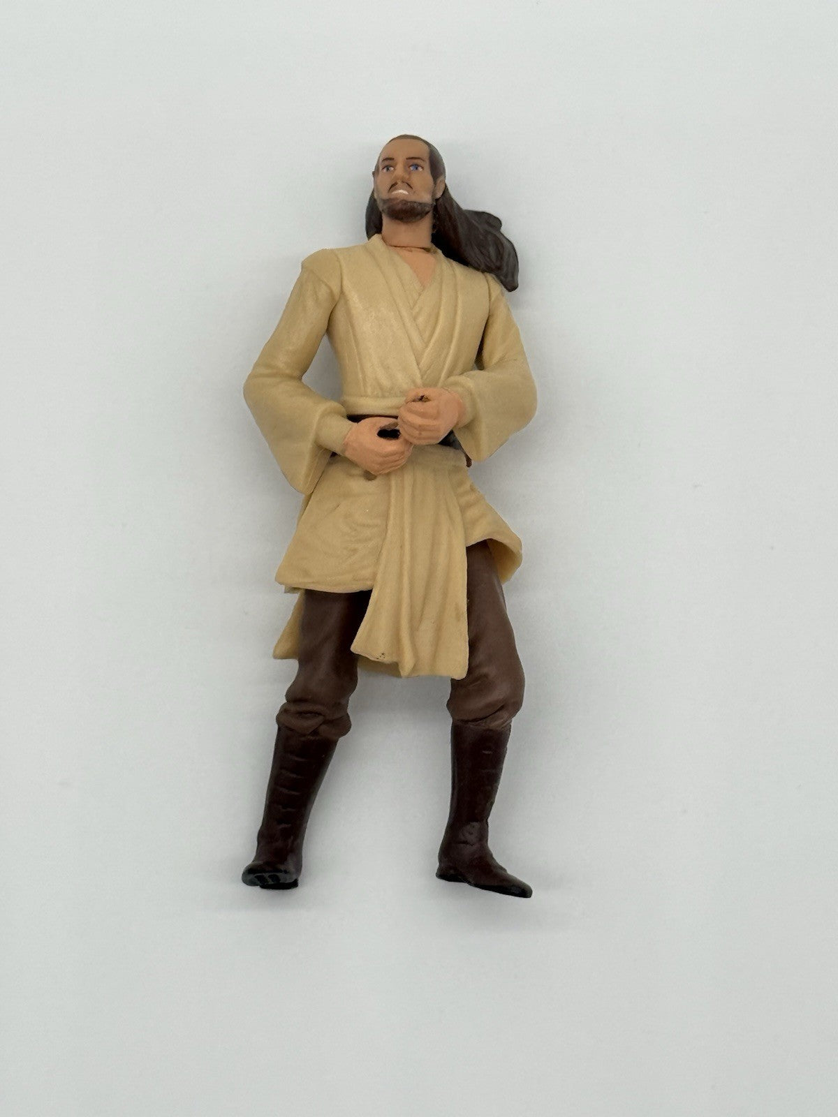 Star Wars Qui Gon Jinn 1996 Vintage Jedi Hero Hasbro Toy Liam Neeson 4" #33