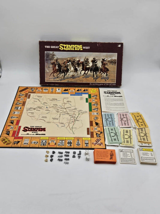 Vintage 1983 The Great Stampede West Monopoly Board Game - COMPLETE