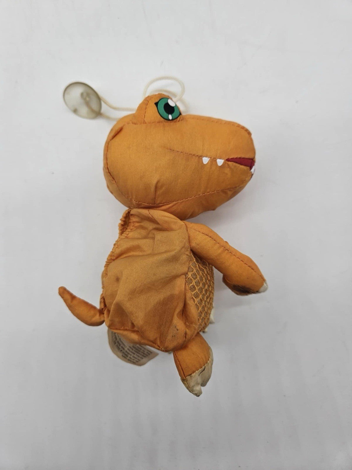 Digimon Sponge Bath Buddies Vintage 2000 Retro Agumon orange Plush Toy
