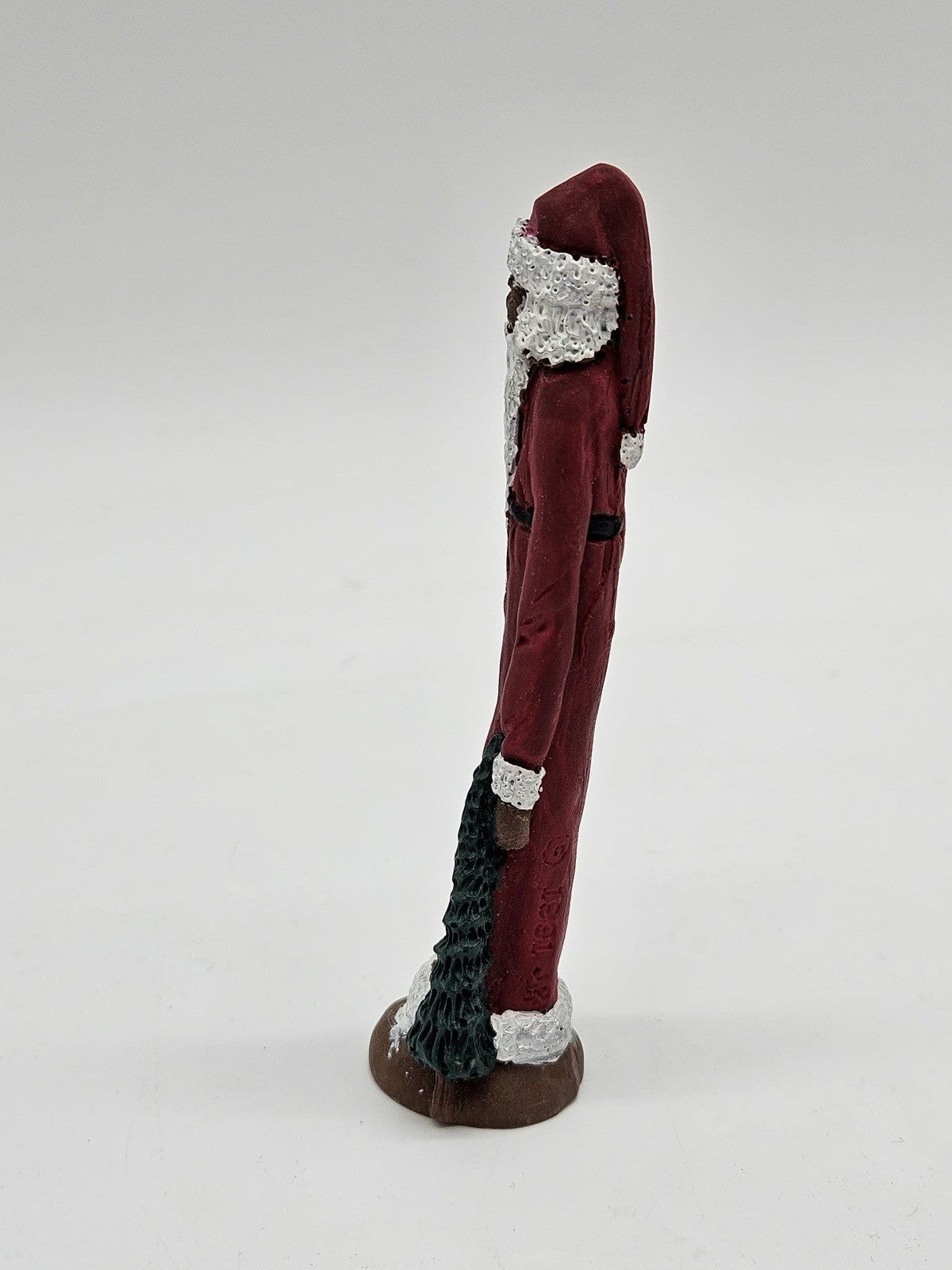 Vintage Folk Art Style Skinny Santa Claus Figurine ~ 4.5”
