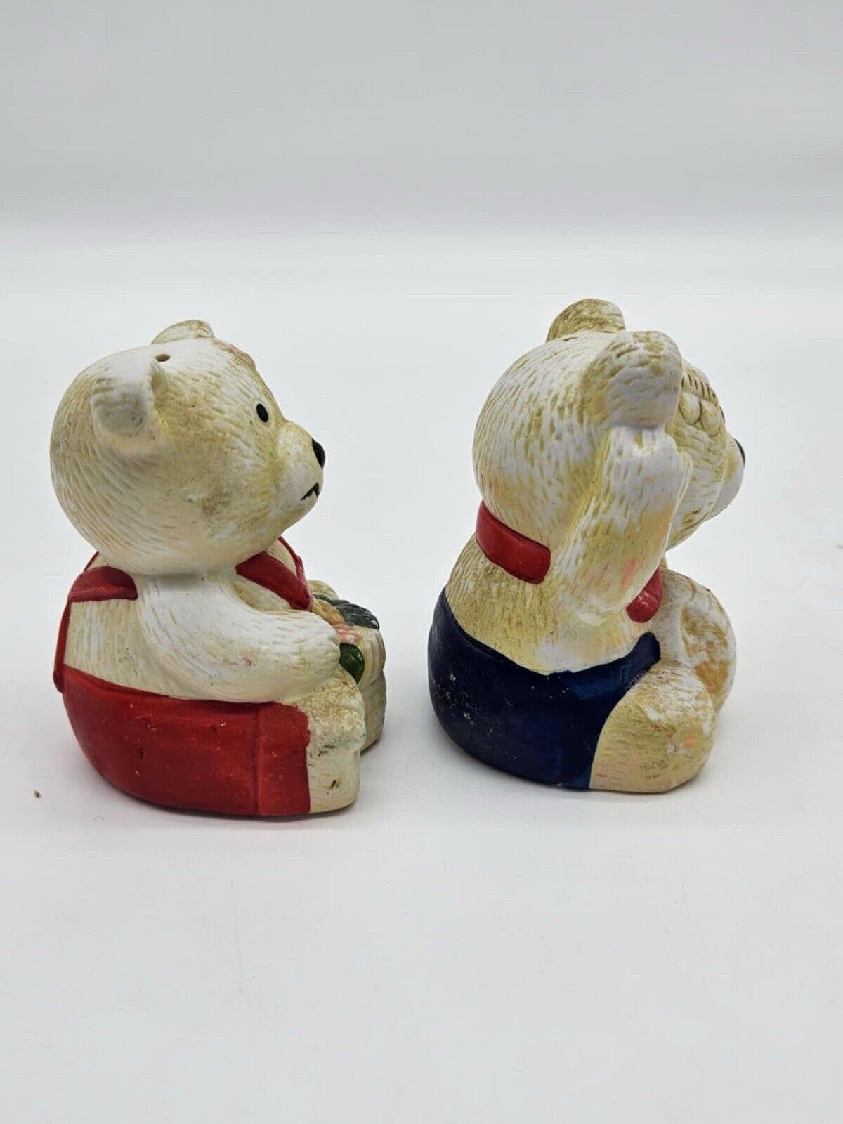 Vintage Ceramic Honey Bee Teddy Bears Salt & Pepper Shakers