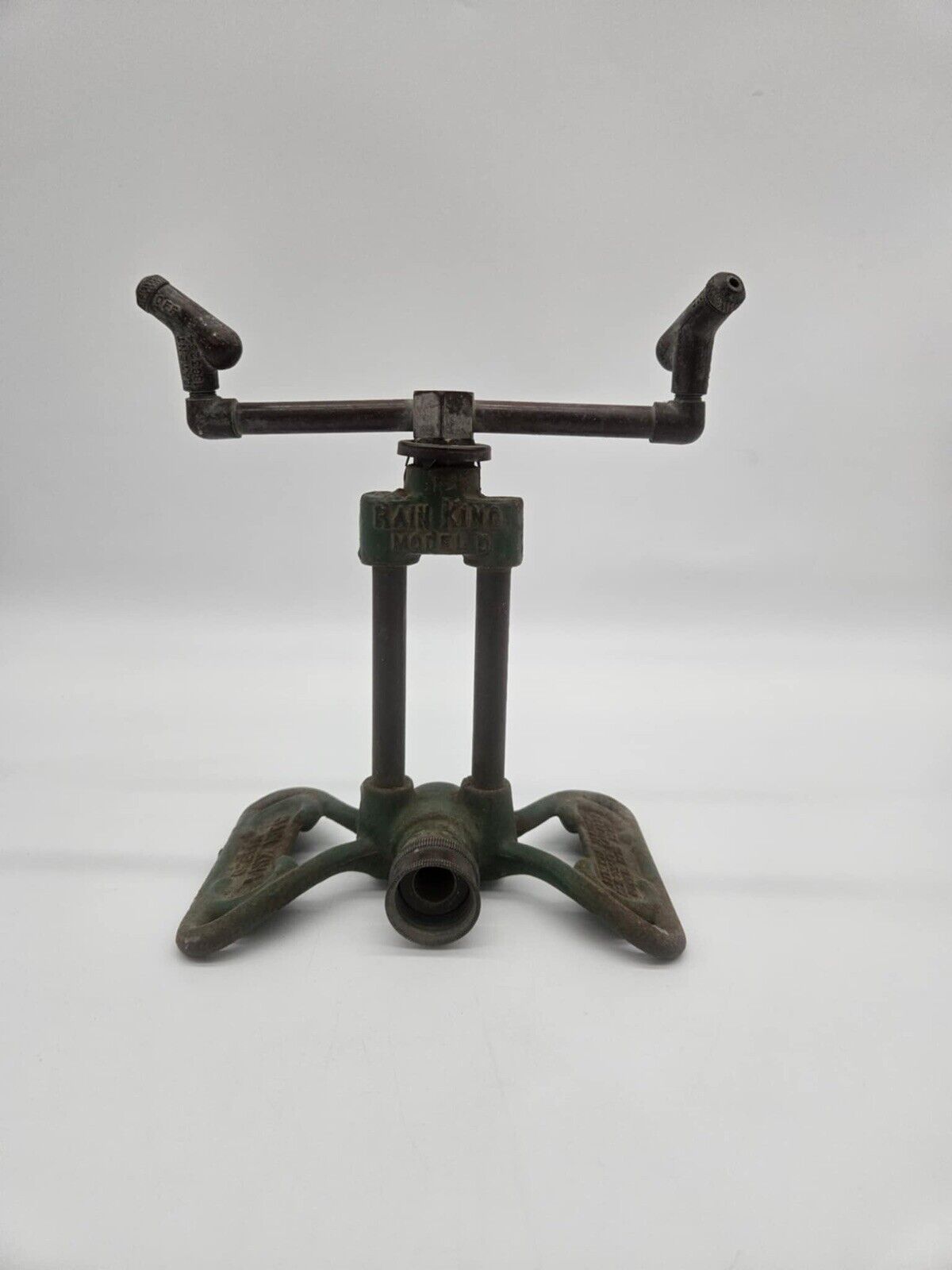 Vintage 1920s ? Sunbeam Rain King Model D Lawn Garden Sprinkler, Cast Iron/Brass