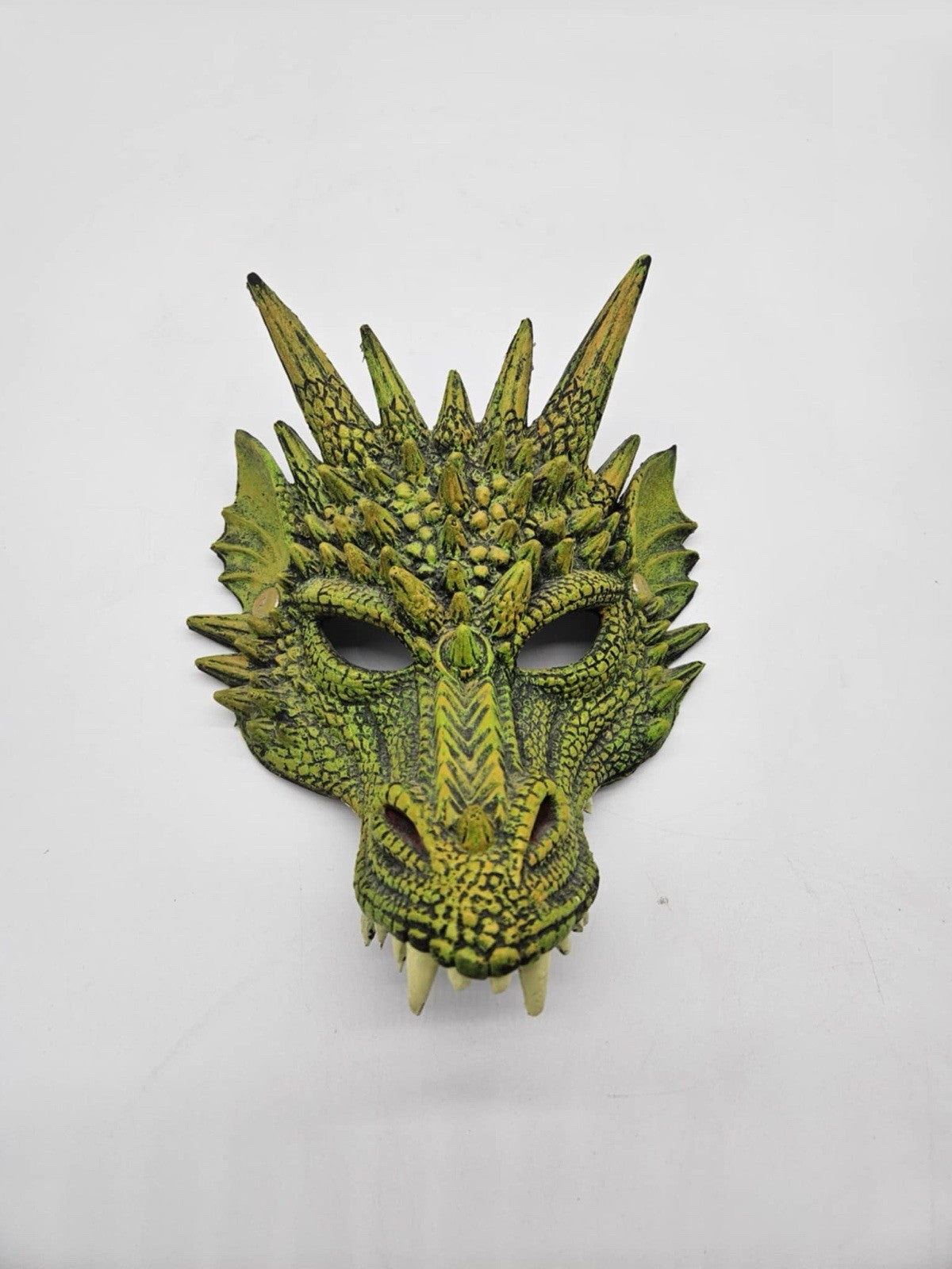 Super Soft Kids Dragon Half Mask Green