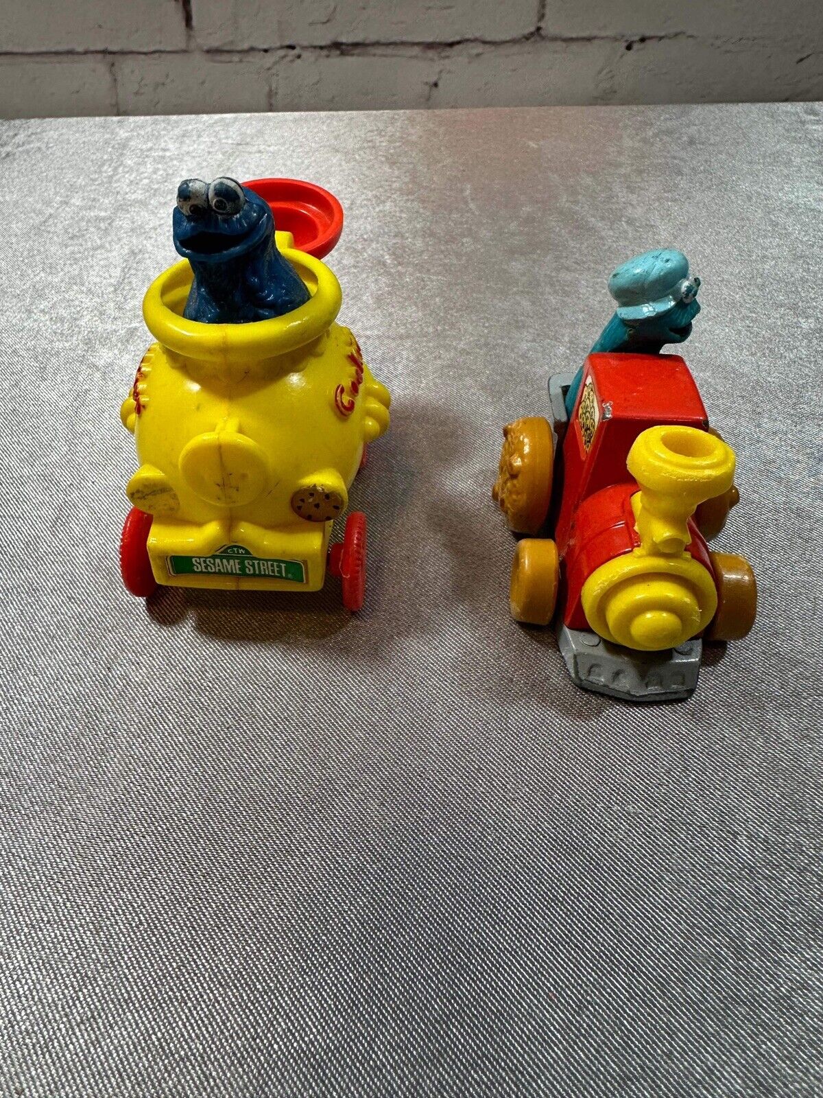 RARE Vintage 1970s Sesame Street Cookie Monster Cookie Jar & Train Car HTF 003