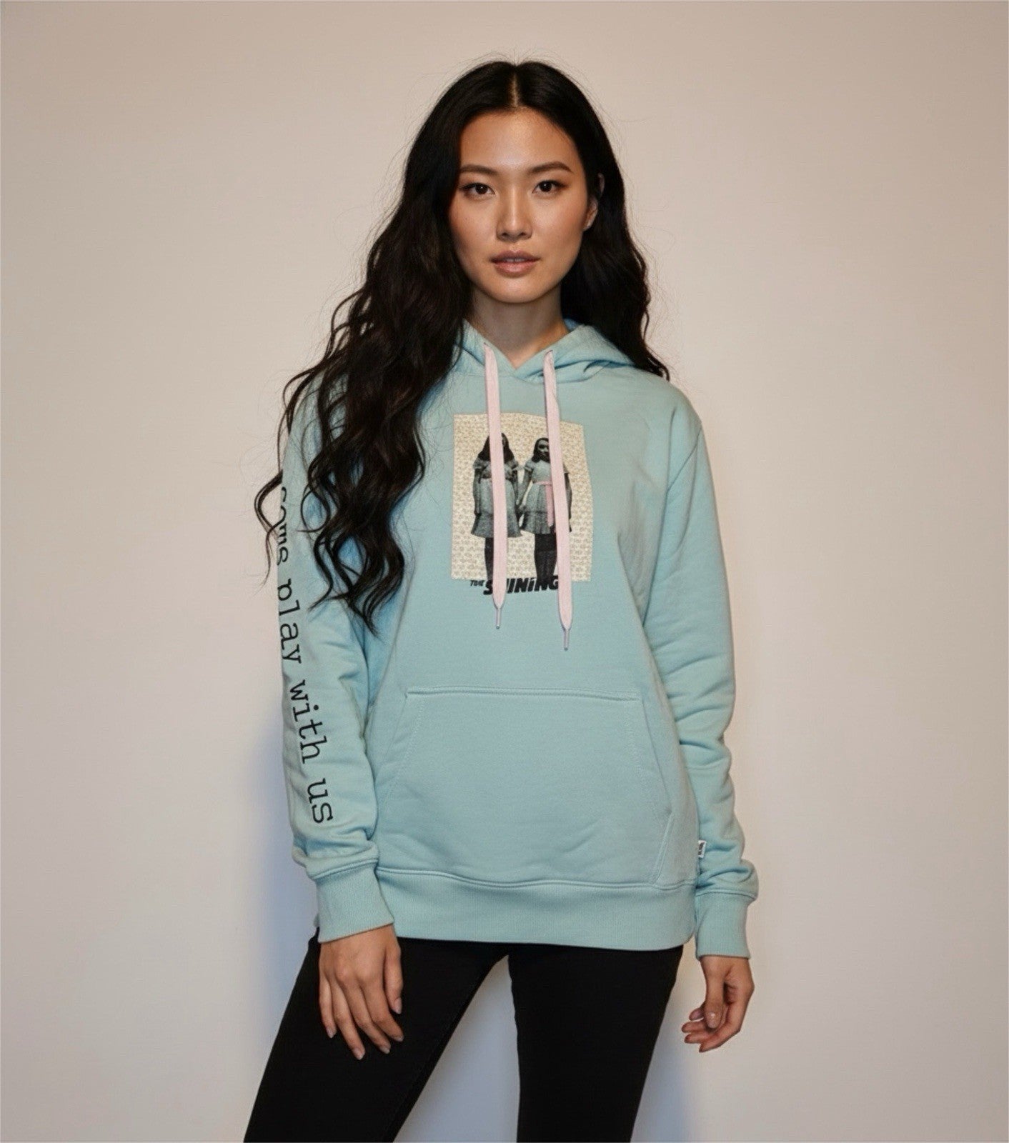 Vans x The Shining Light Blue Pullover Hoodie Twins Graphic Size M