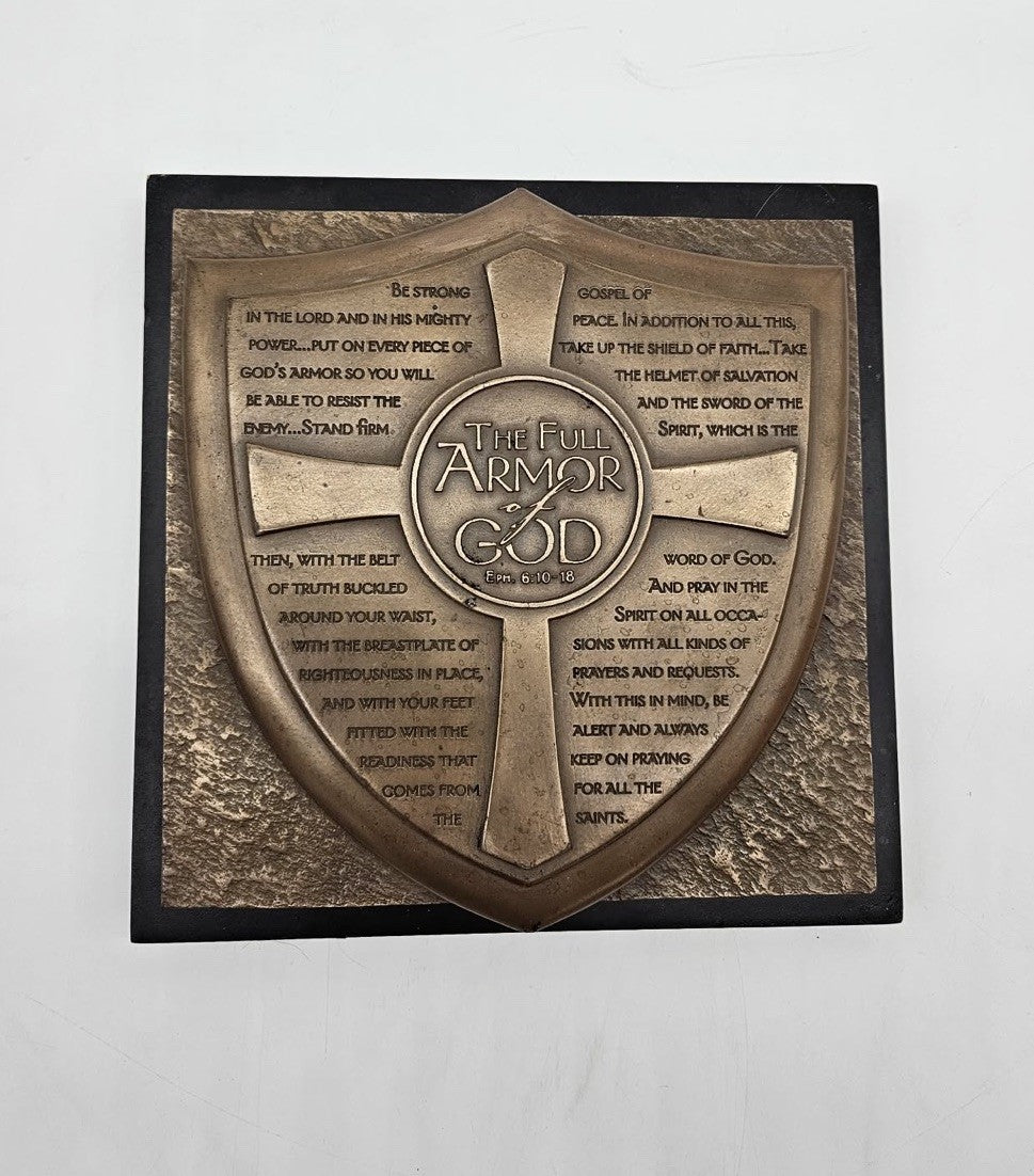 Armour of God Moments of Faith Sculpture Plaque ~ Light Christian Products