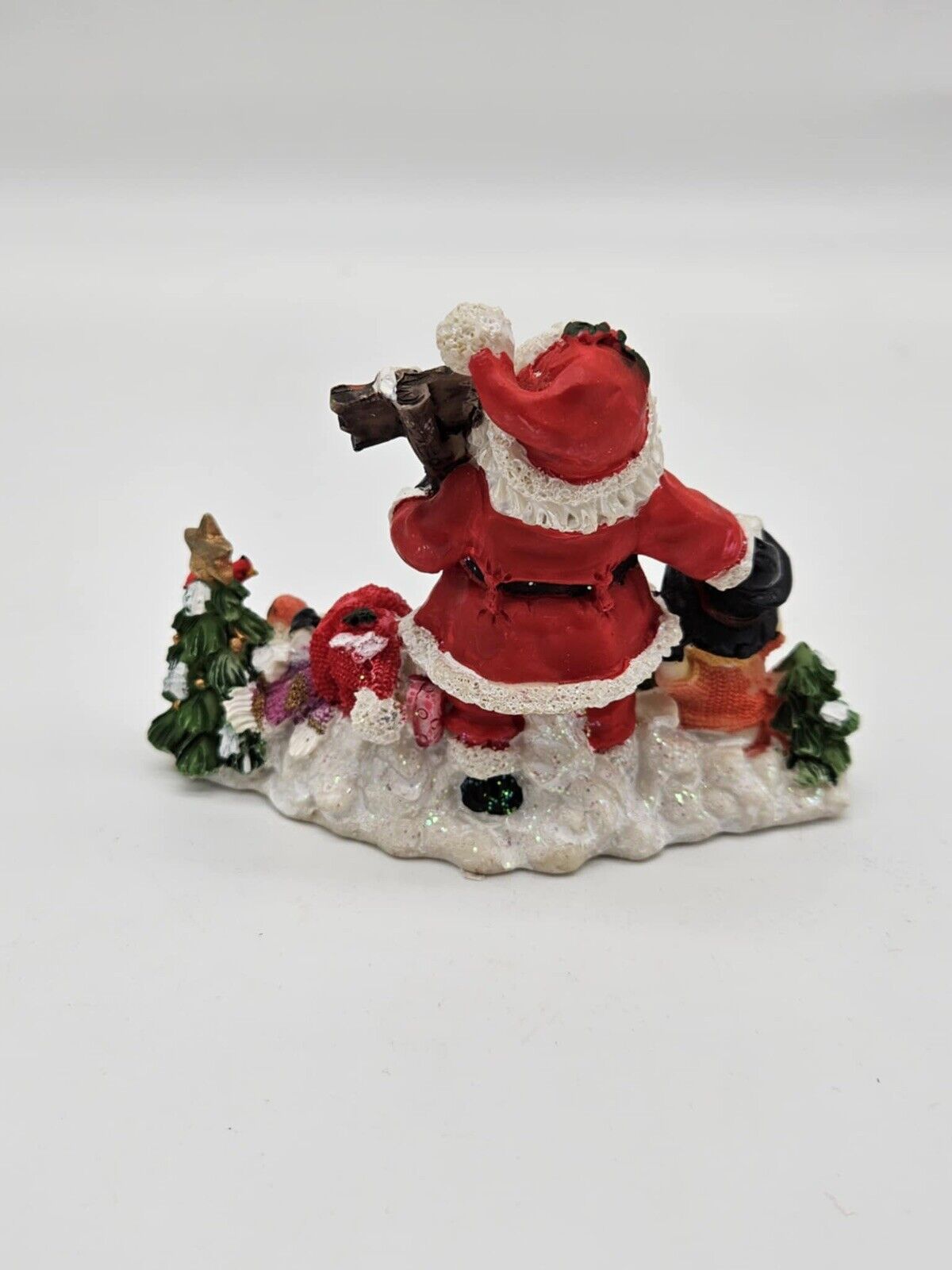 Vintage Santa Claus Merry Christmas Winter Park Welcome Snowmen Play Figure