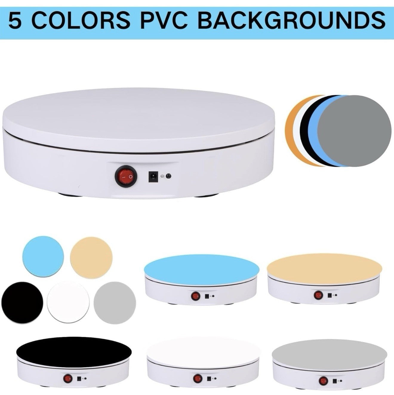 Motorized Rotating Display Stand, 350Lbs Load，360 Degree Electric Rotating Turnt