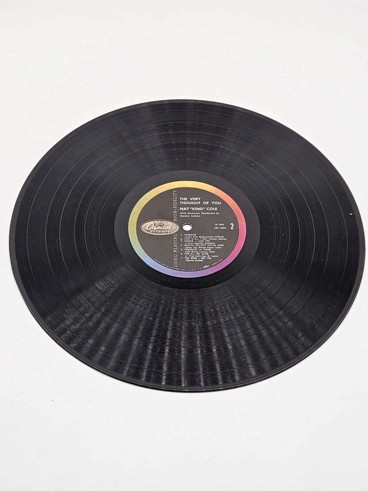 NAT KING COLE THE VERY THOUGHT OF YOU GORDON JENKINS AND HIS ORCHESTRA 33 RPM.LP