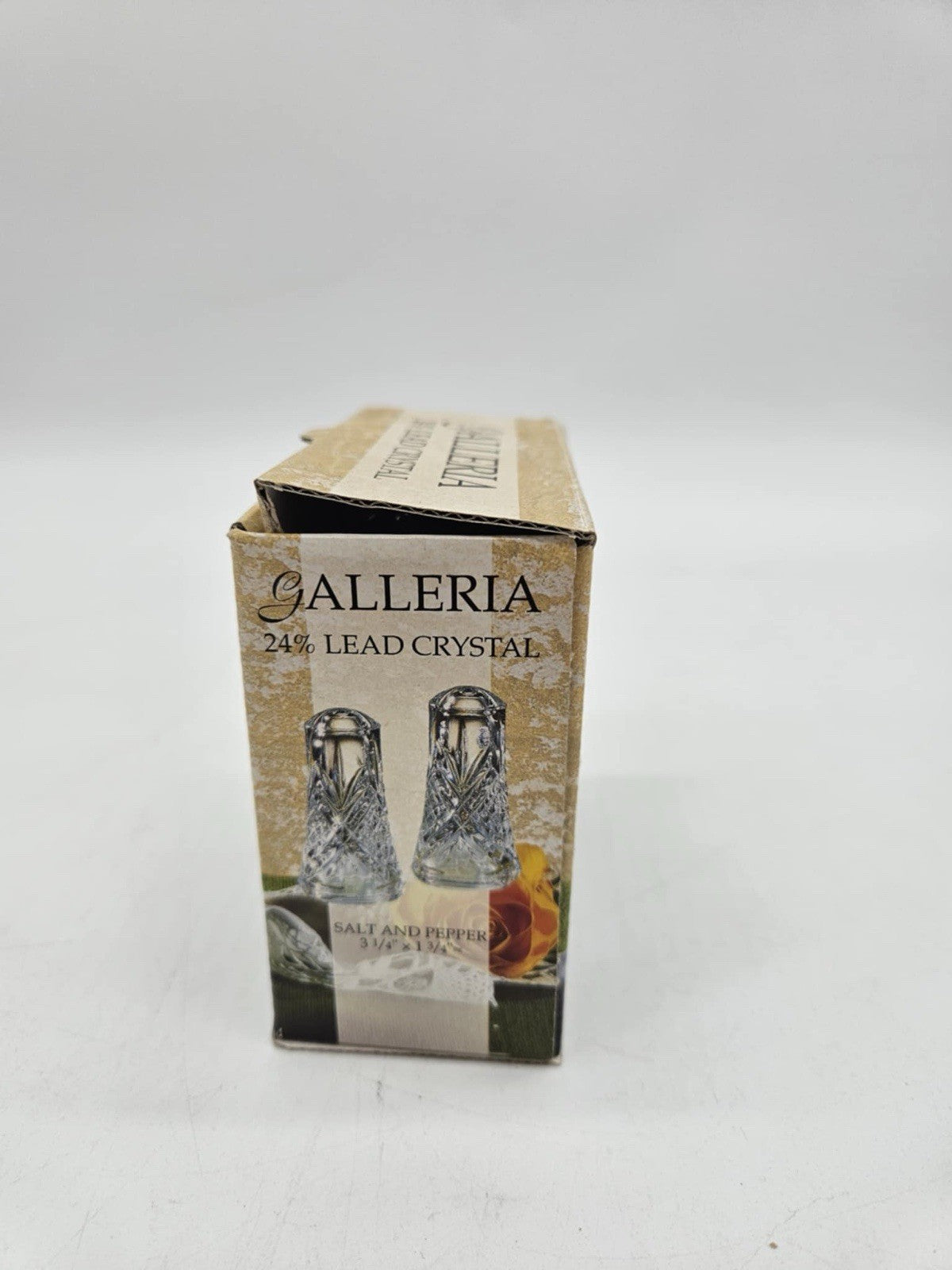 Salt & Pepper Shakers 24 Lead Crystal 3 1/4 x 1 3/4 by: Galleria Made in France