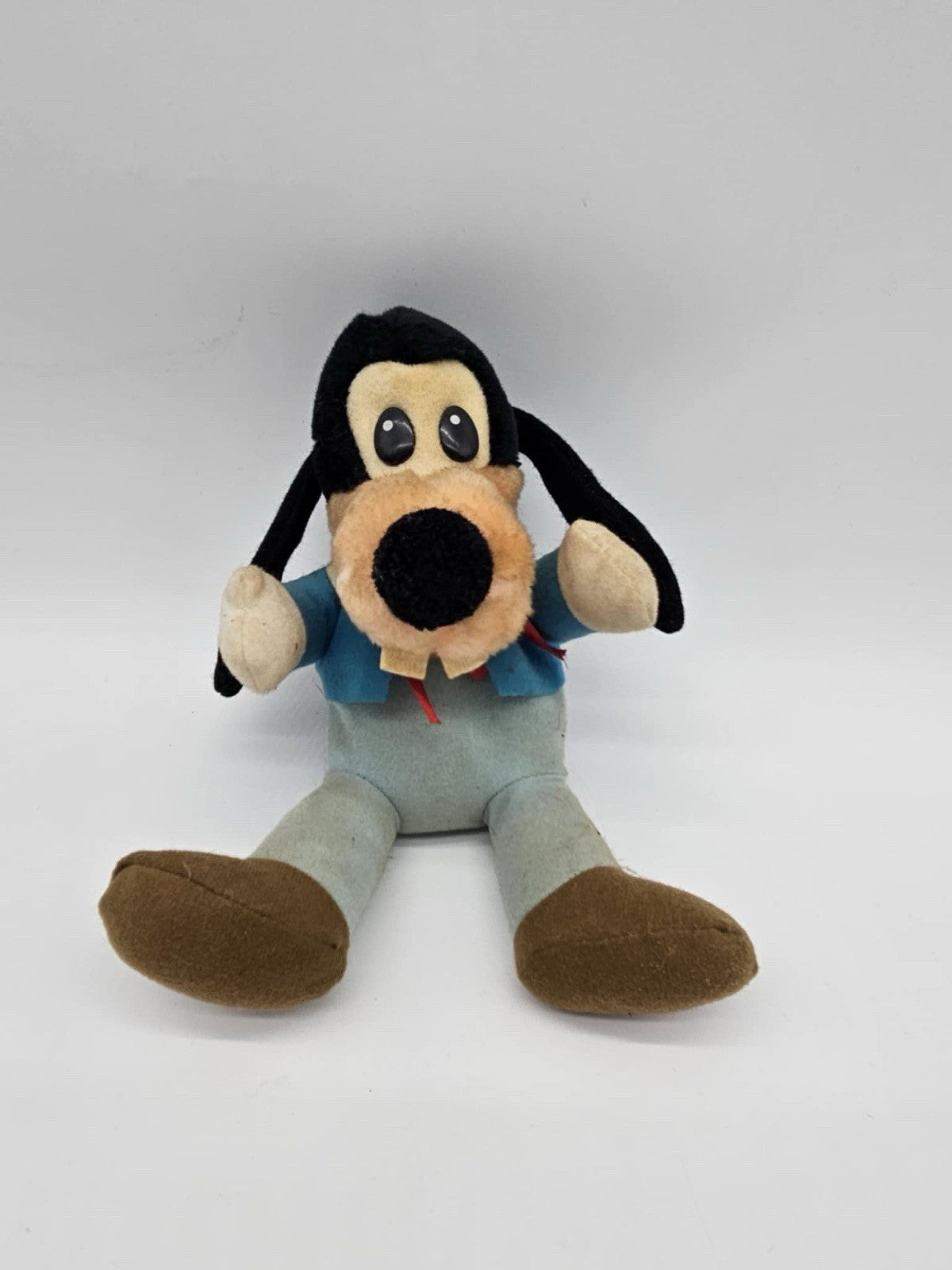 Disney Mickey's Christmas Carol Goofy Plush Stuffed Animal Vintage Toy Blue 7"