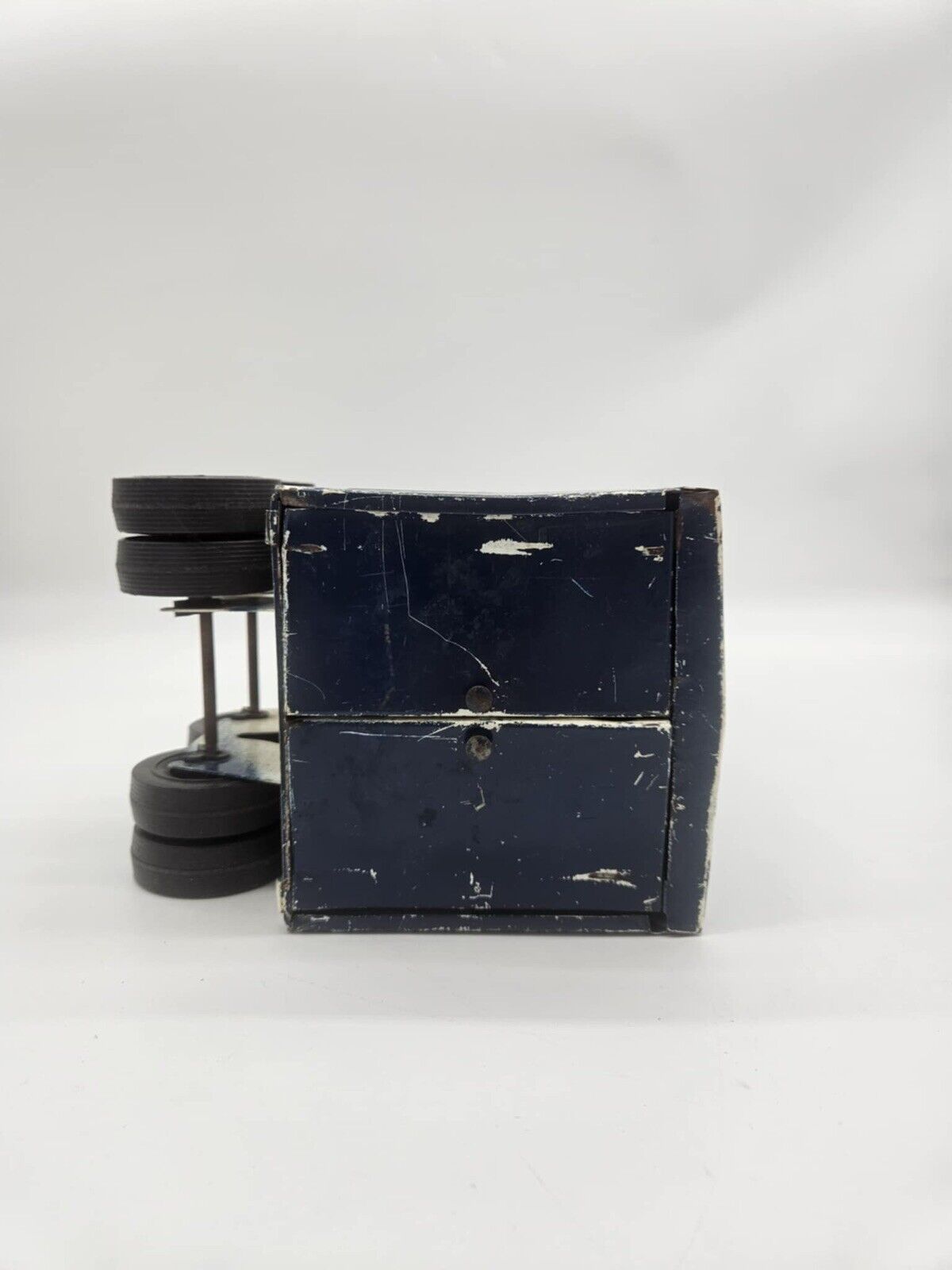 RARE Vintage Farm & Fleet Diecast Toy Semi Truck & Trailer ~ Blue