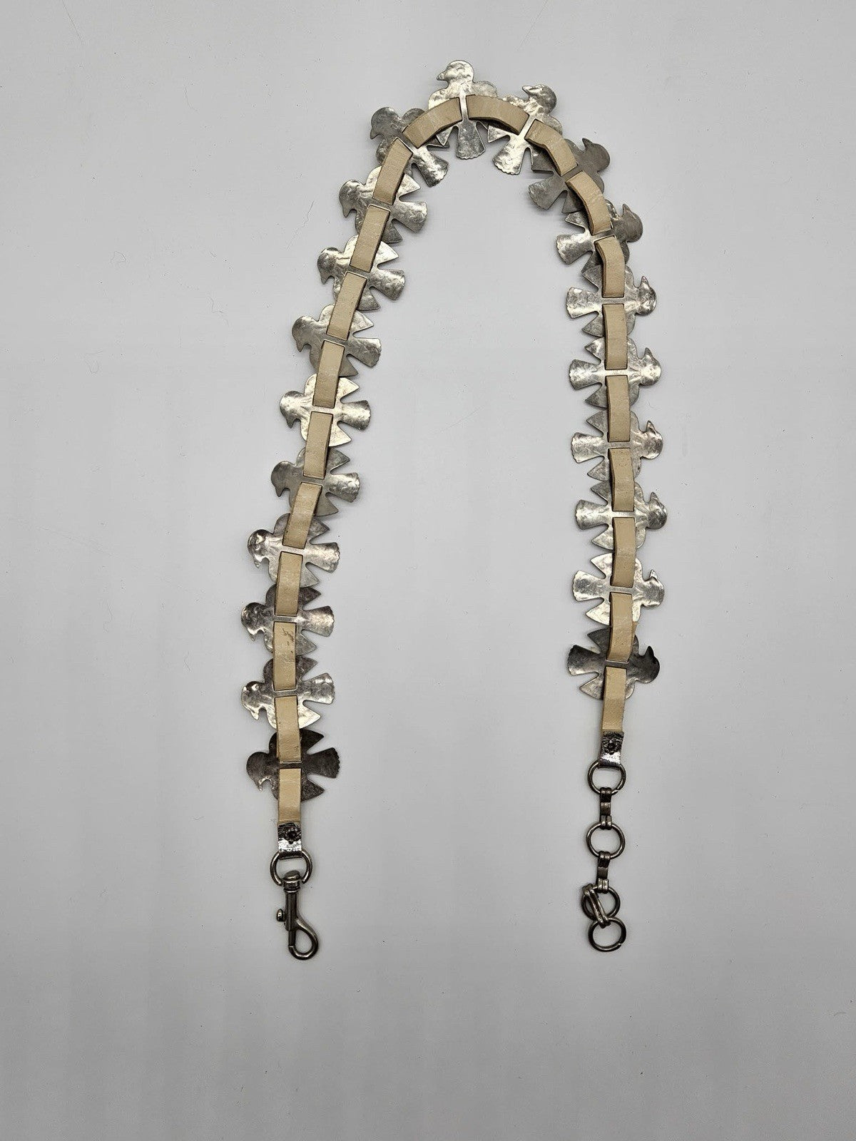 VTG 90's Southwestern Silver Tone Thunderbird Eagle Concho Chain