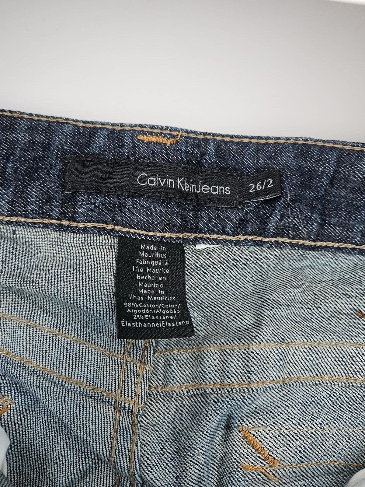 Calvin Klein Jeans Womens Size 26x2 Dark Wash Bootcut Denim Pants