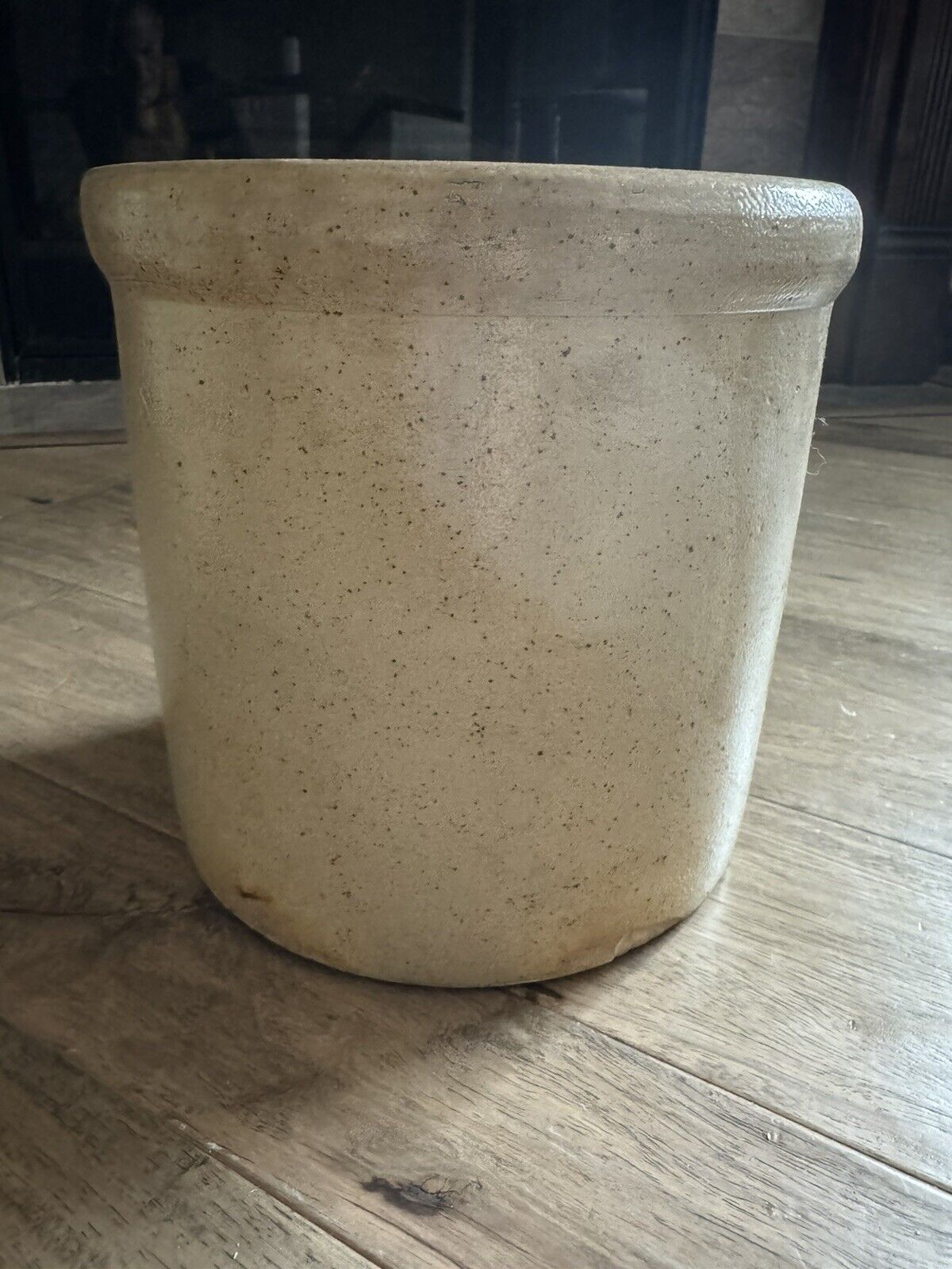 Vintage Late 1800s Handmade Salt Glazed Ceramic Stoneware Mini Crock - Unmarked