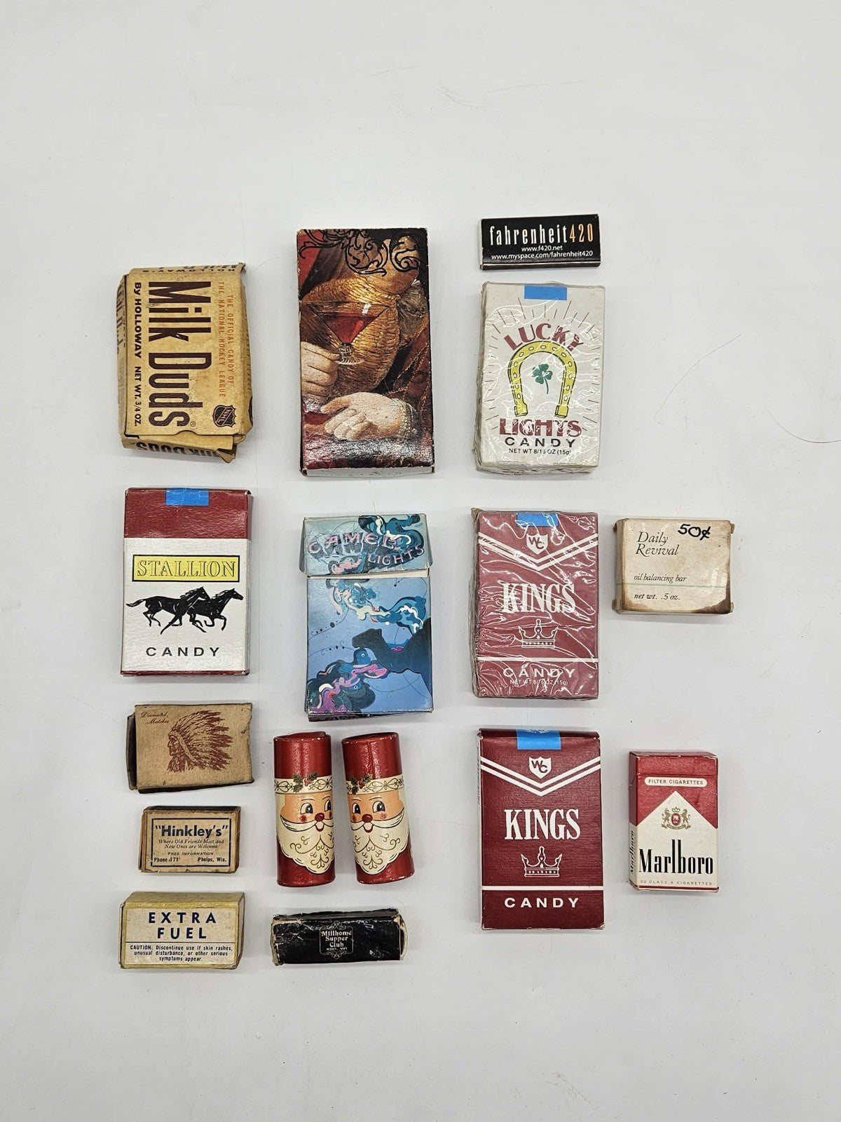 Advertising Matchbox & Candy Cigarette Box Lot Marlboro Camel Kings Ephemera