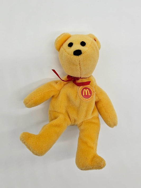 Ty Beanie Baby Golden Arches the Bear Yellow Stuffed Animal Plush Kids Toys
