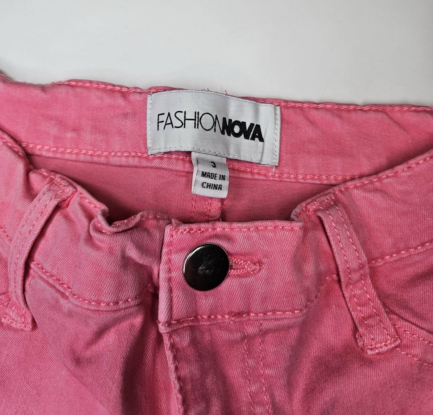 Fashion Nova Pink High Rise Skinny Jeans Womens Size 3 Small