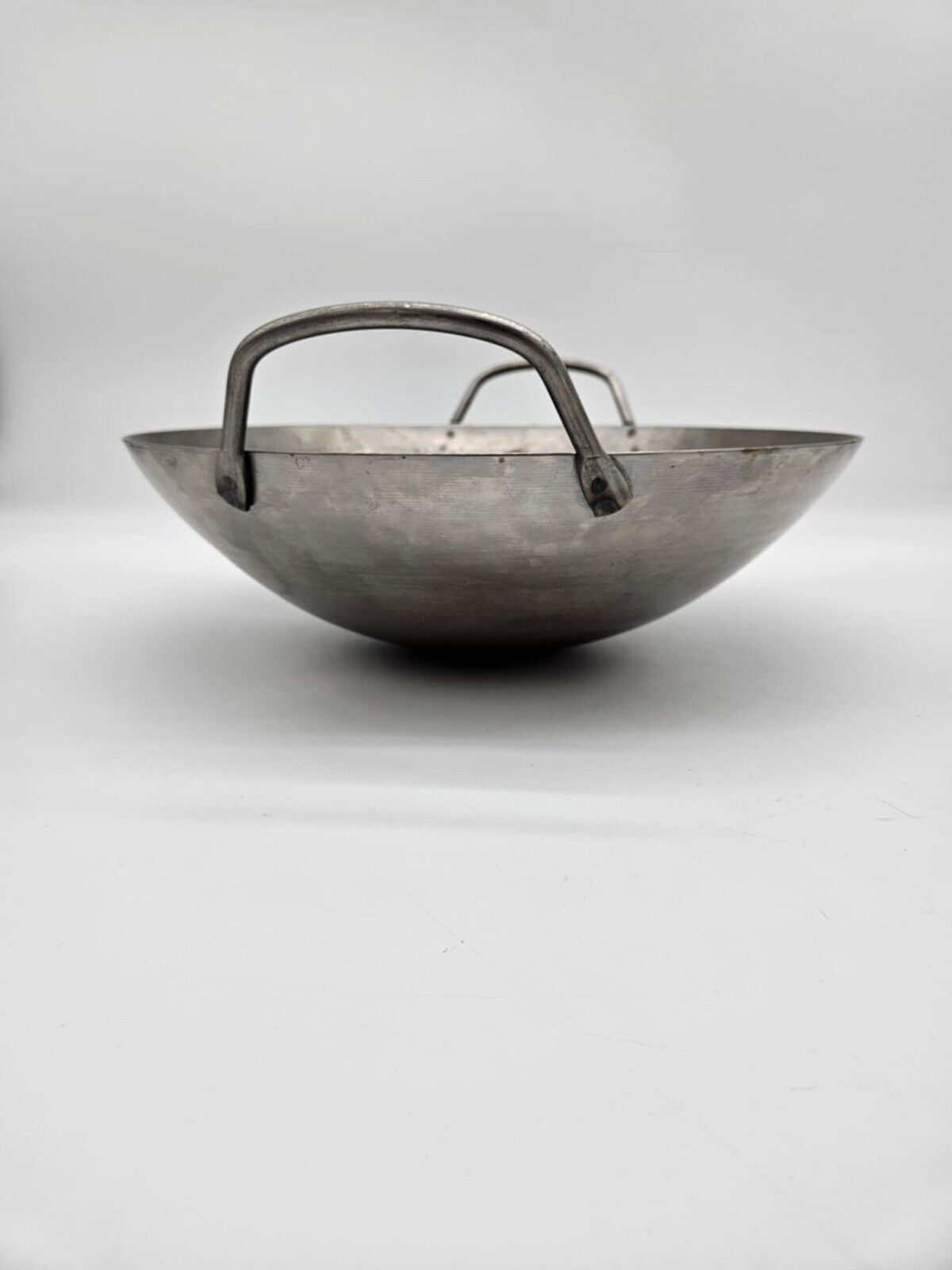 Rare Carbon Steel 14” Atlas Metal Spinning Co. Wok 3 Piece Stir Fry Cookware Set