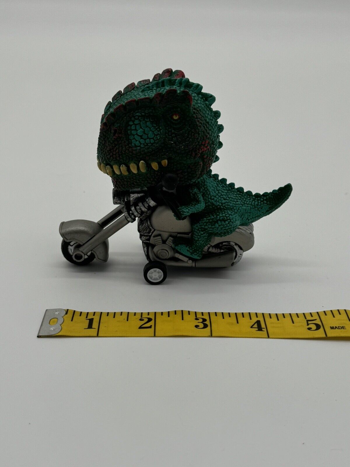Dinosaur Riding Motorcycle Big Head Dinosaur Toy Push Bike Red Tyrannosaurus Rex
