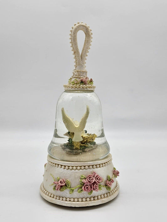 Vintage Bell Shaped Sanyo Musical Globe, Birds, Plays Love Story Movie Theme