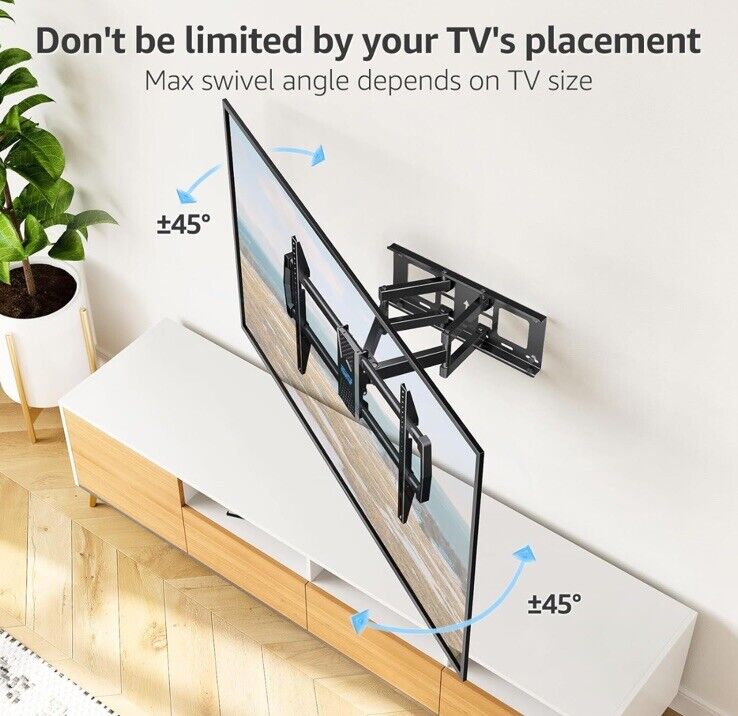 MOUNTUP Full Motion 42'' - 70'' TV Wall Mount - Black (MU0028)