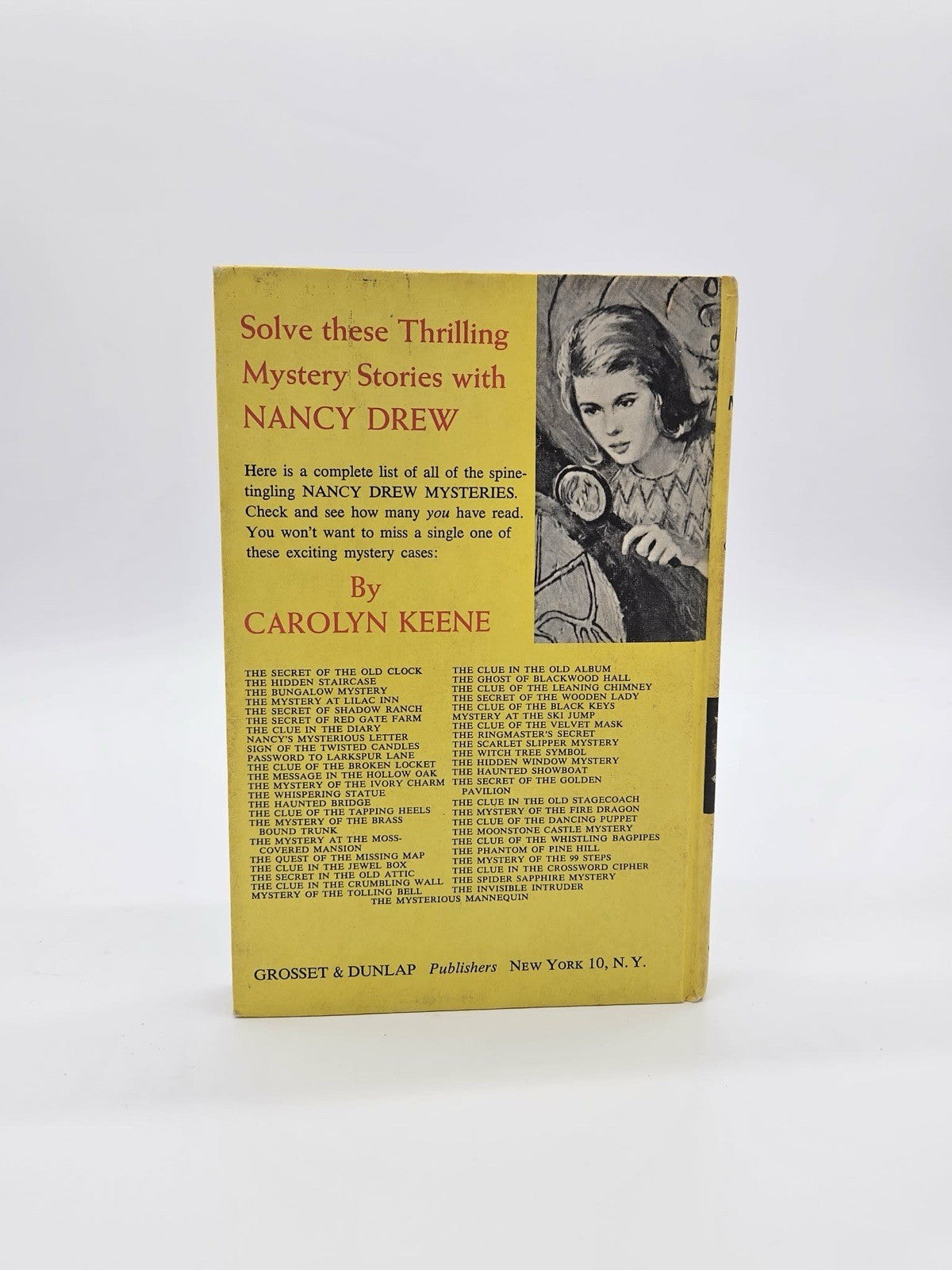 Vintage 1963 Nancy Drew Mystery Stories The Moonstone Castle Mystery Book