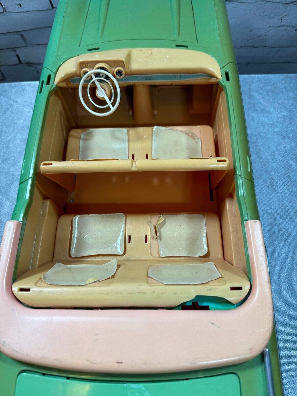 VINTAGE BARBIE RARE GREEN  1957 CHEVY BEL AIR CONVERTIBLE  *Incomplete w/ Xtras*