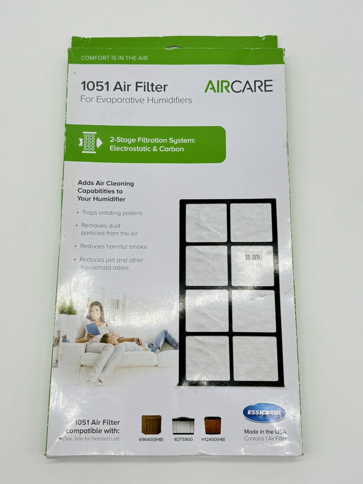 AIRCARE 1051 Humidifier Wick Filter 1 pk For AIRCARE 400, 600 and H12 -Pack of 1