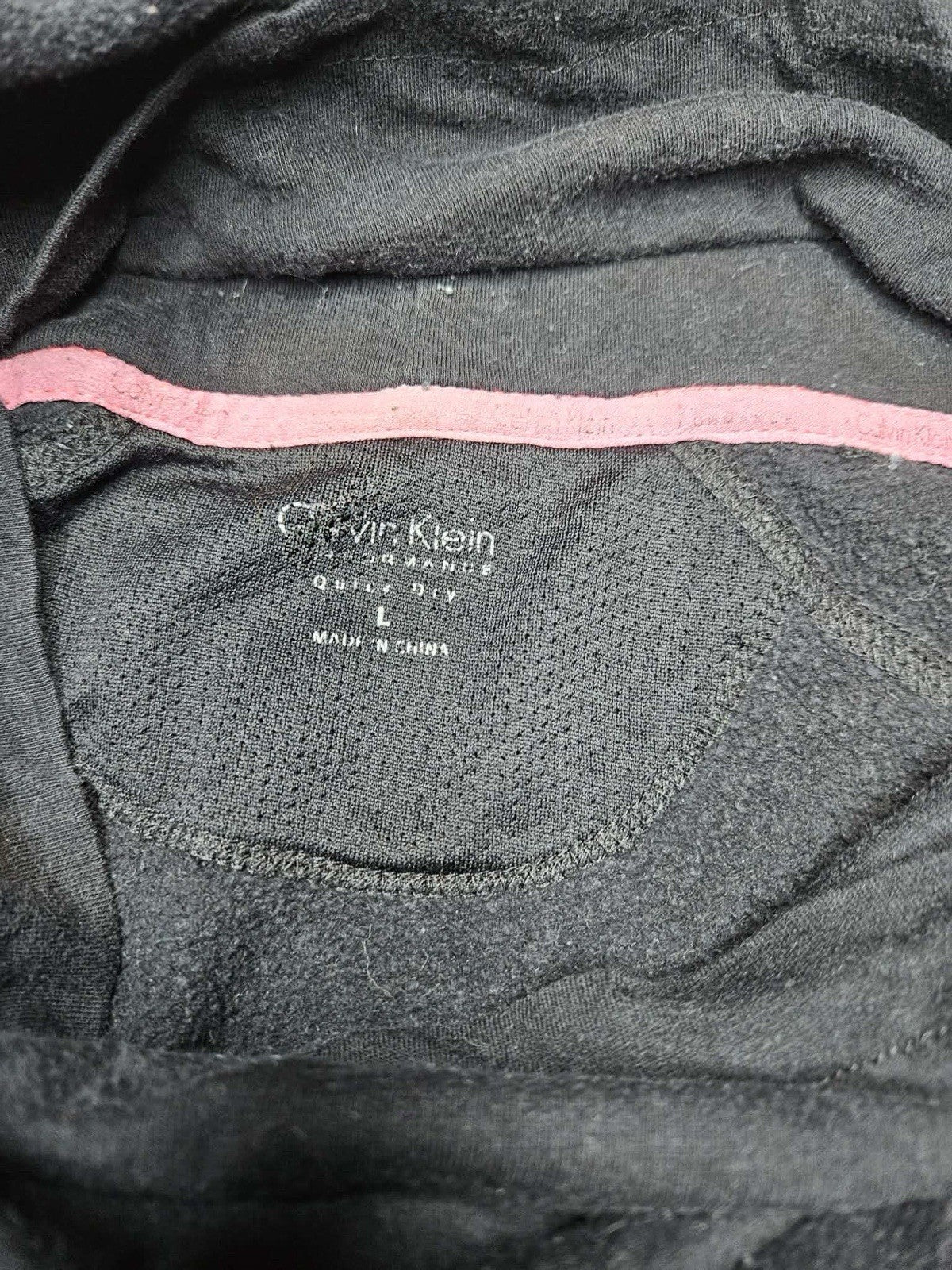 Calvin Klein Performance Black Pullover Hoodie Large Back Logo Size L