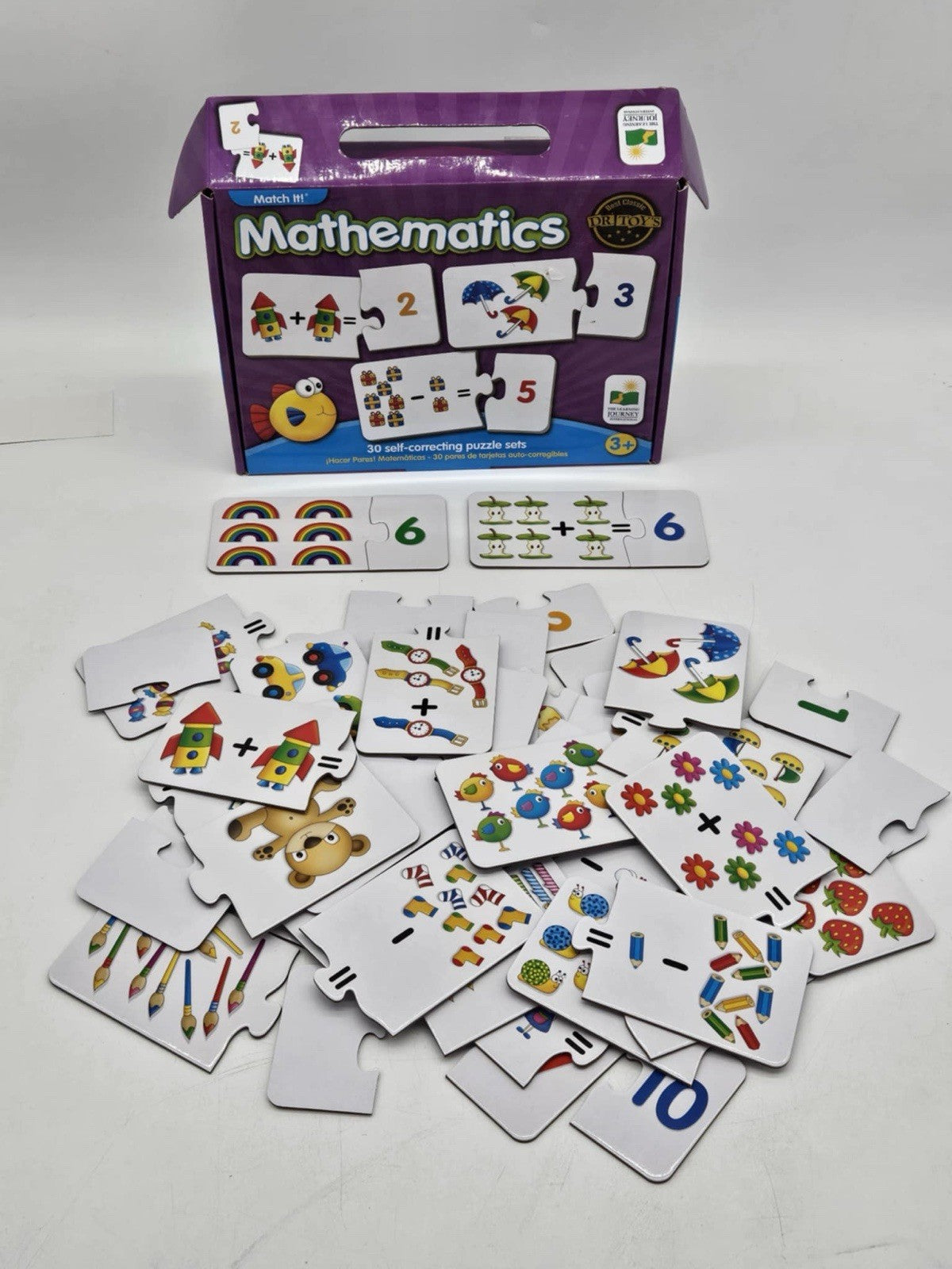 Match It Mathematics The Learning Journey, 30 Self-correcting Puzzle Sets, 3+