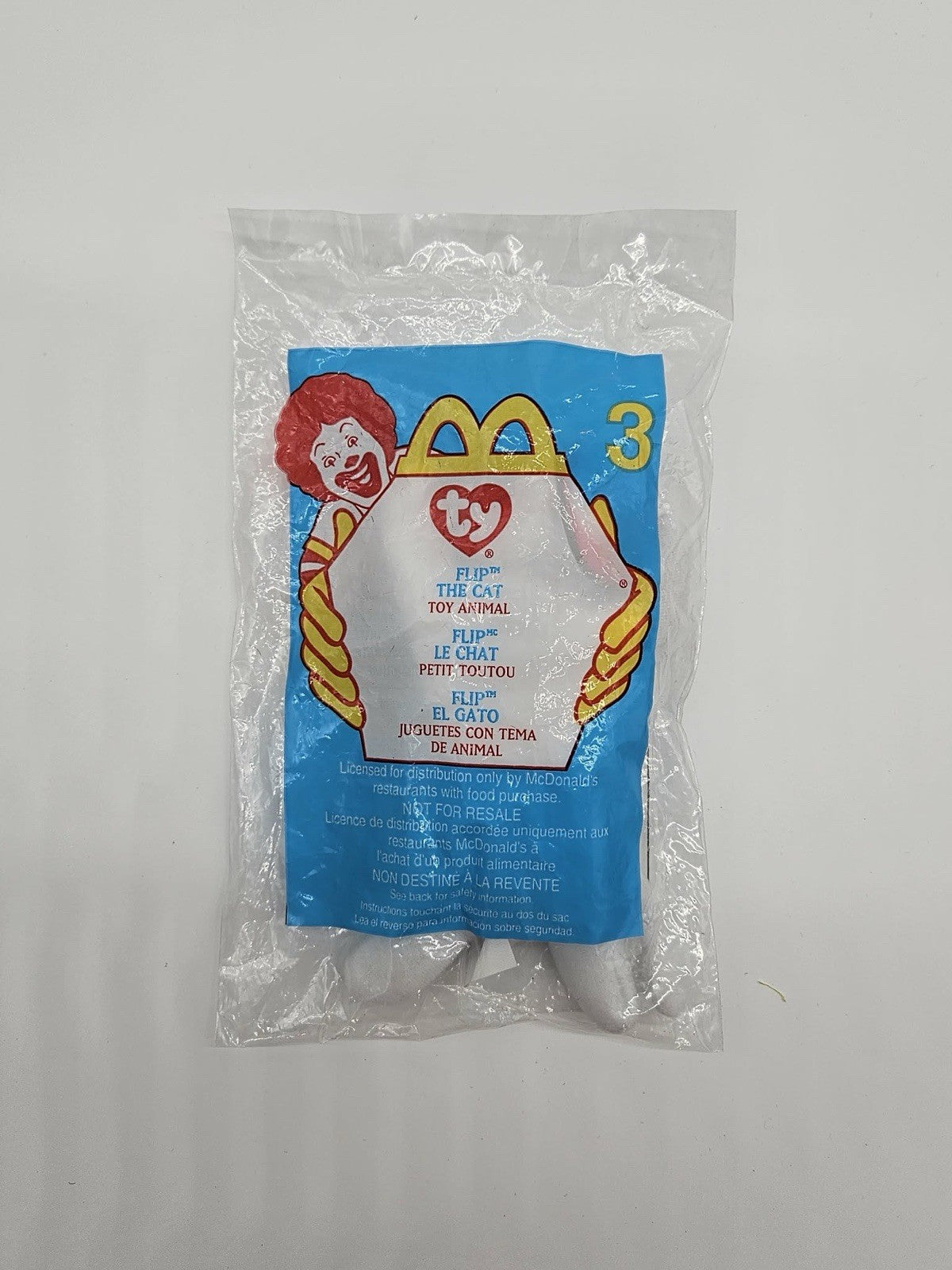 McDonald's Happy Meal Toy Flip the Cat #3 Ty Beanie Baby 2000