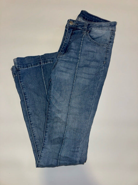 SHEIN Blue Denim High Rise Bell Bottom Jeans Women’s Size 6R
