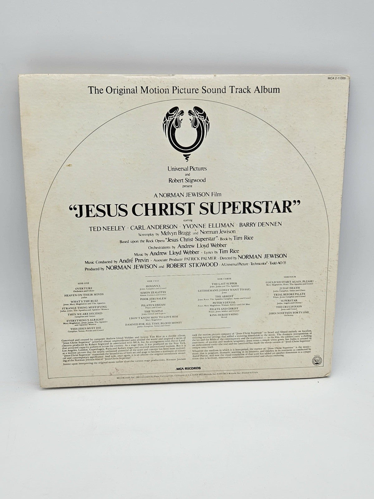 Jesus Christ Superstar Original Soundtrack Album 12" Vinyl 2xLP #11000 MCA 1973