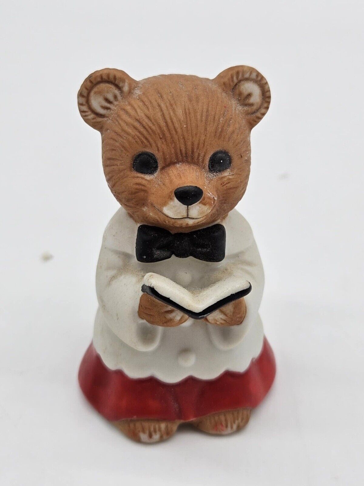 Vintage Homco Holiday Teddy Bear Choir Carolers Porcelain Set of 3 #5100