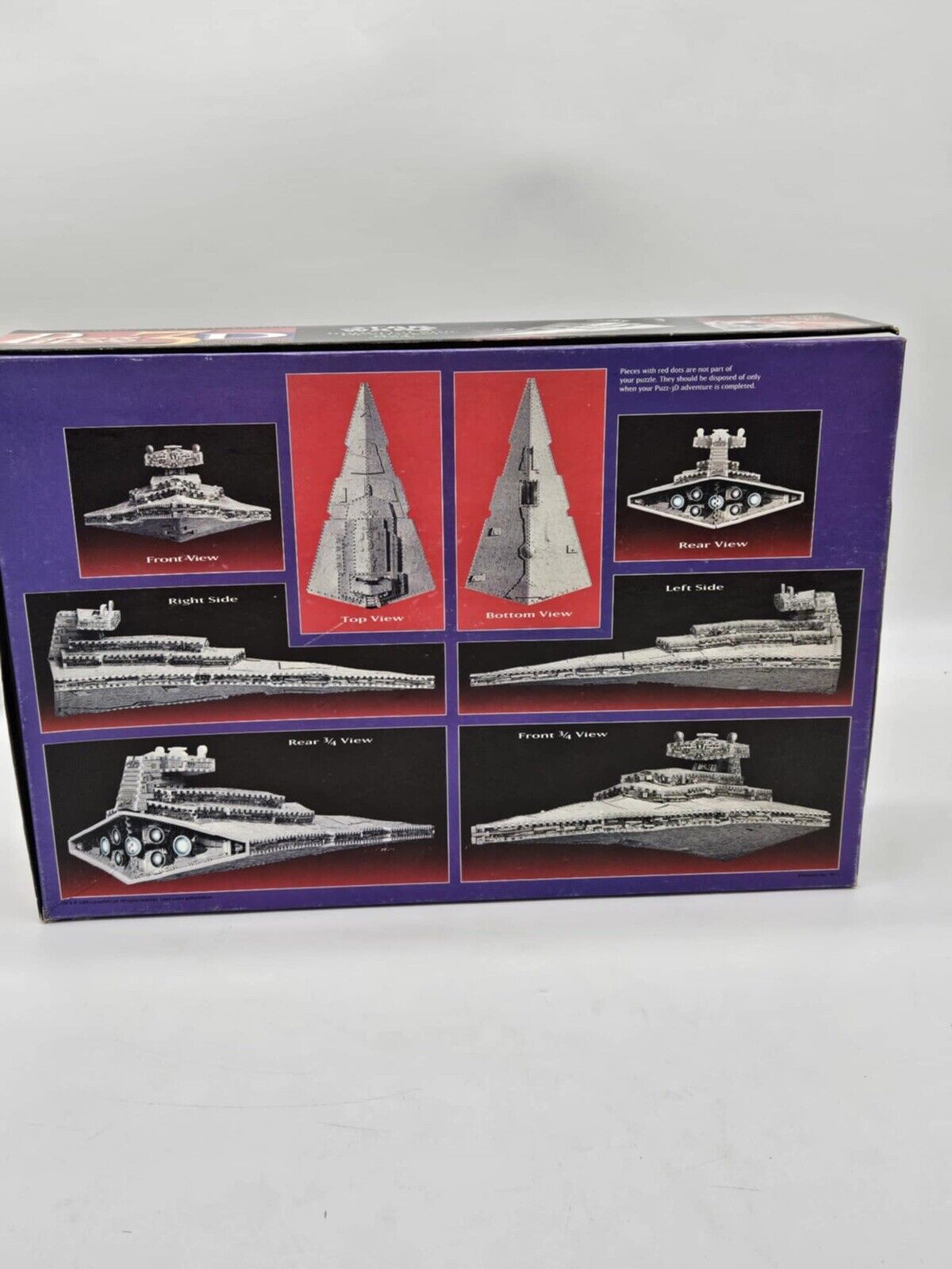 Puzz-3D Star Wars Imperial Star Destroyer 3D Puzzle 823 PCs 1996 Milton Bradley