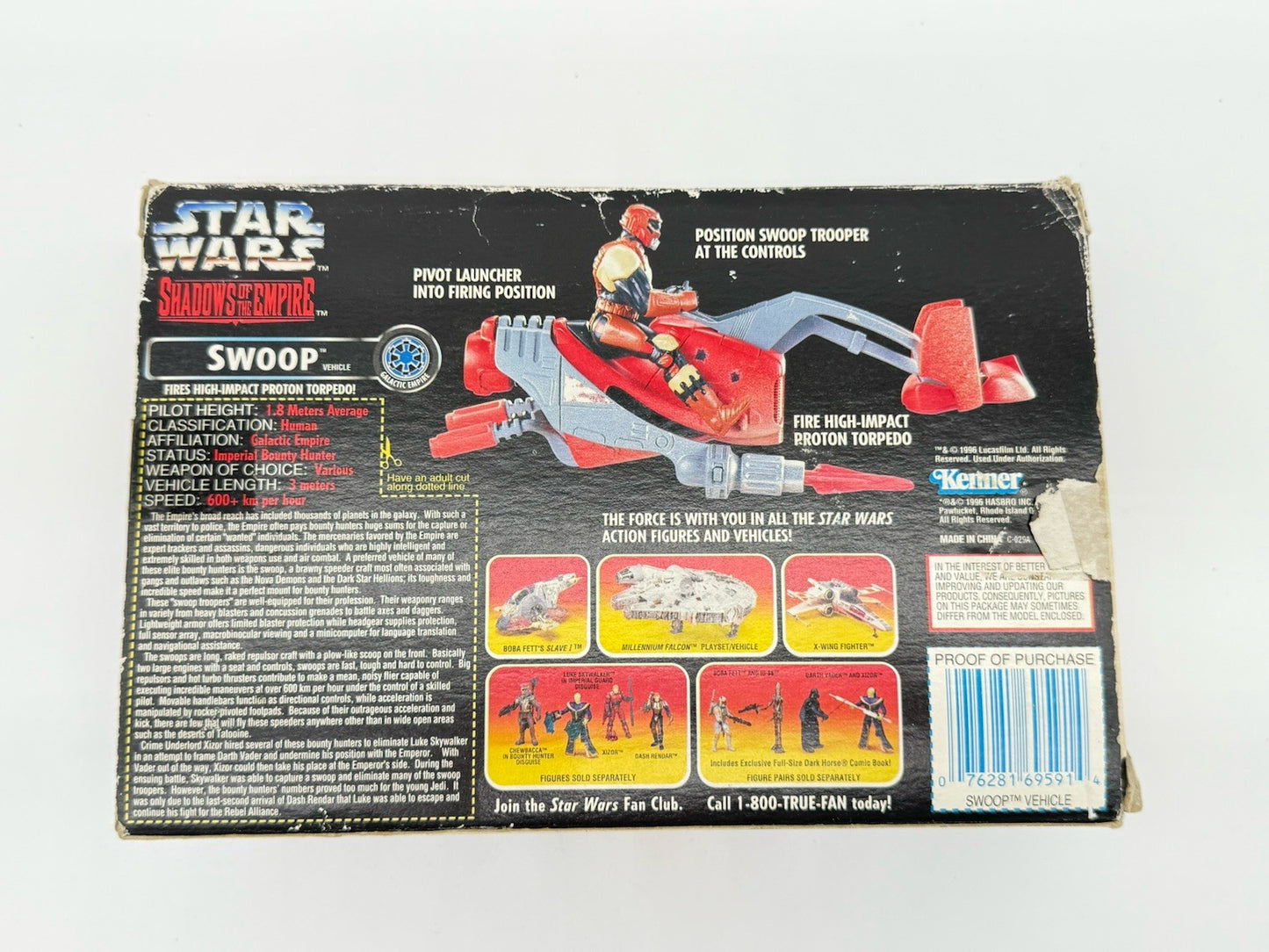 Vintage 1996 Kenner Star Wars Shadows Of The Empire Swoop Action Figure SEALED