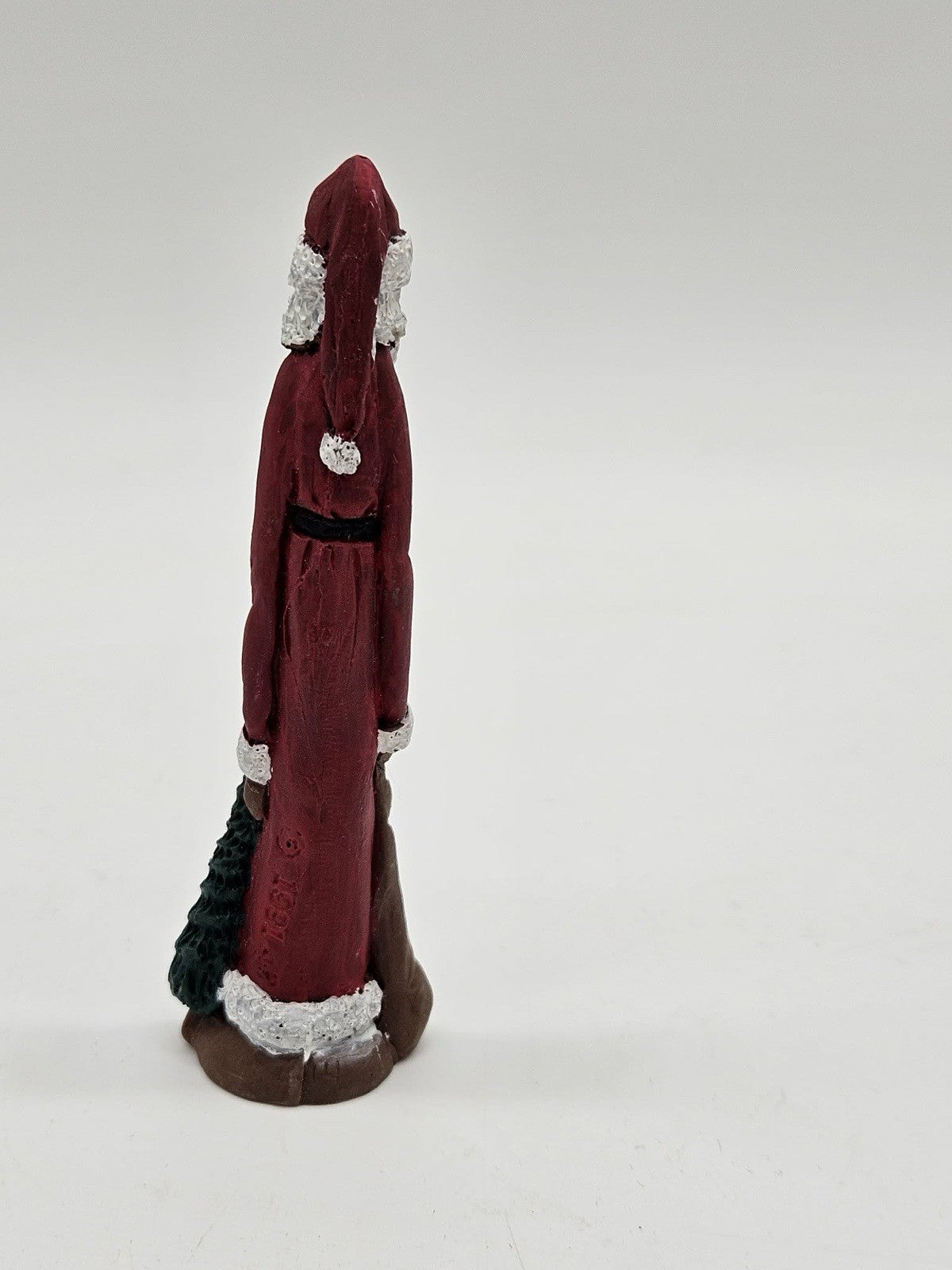 Vintage Folk Art Style Skinny Santa Claus Figurine ~ 4.5”