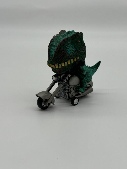 Dinosaur Riding Motorcycle Big Head Dinosaur Toy Push Bike Red Tyrannosaurus Rex