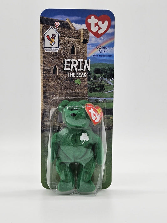 Erin the Irish Green Shamrock Bear Ty Beanie Baby (Unopened)
