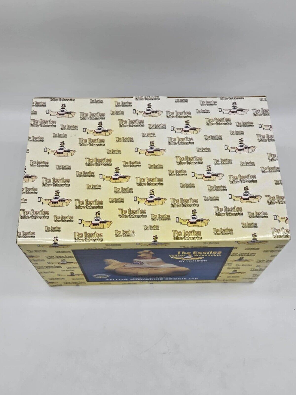 Vintage Beatles Yellow Submarine Cookie Jar Vandor 1999 RARE Original Box JB01